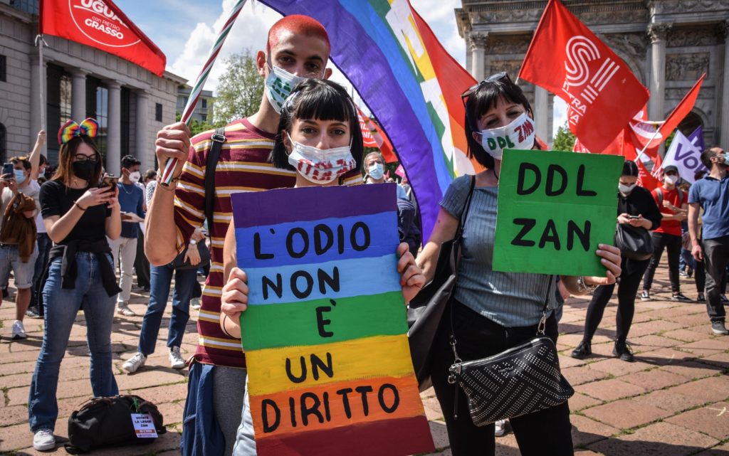 Imagen de las protestas en Italia