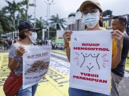 Protesta en Indonesia